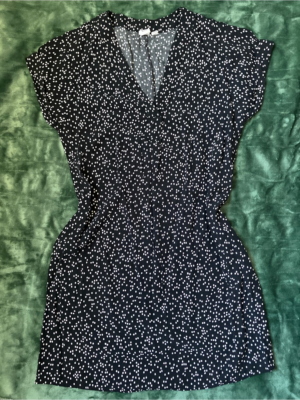 GAP Black Mini Dress with White Dot Print